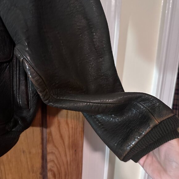 Avirex A-2 Bomber Flight Leather Jacket - Picture 4 of 16